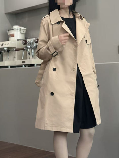 H3503 Suit collar trench coat