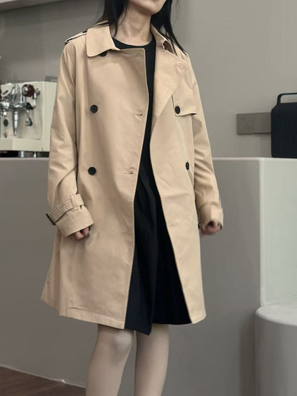 H3505 Suit collar trench coat