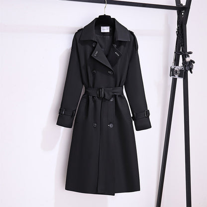 H3513 Suit collar trench coat