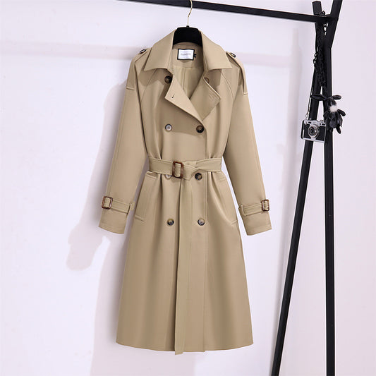 H3512 Suit collar trench coat