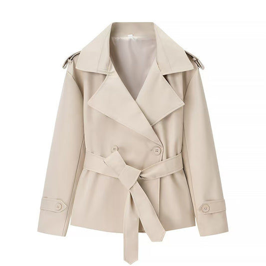 H3518 Suit collar trench coat