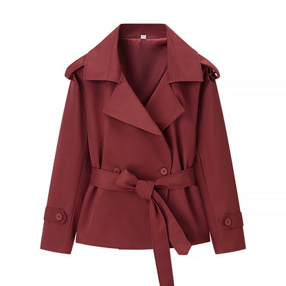 H3520 Suit collar trench coat