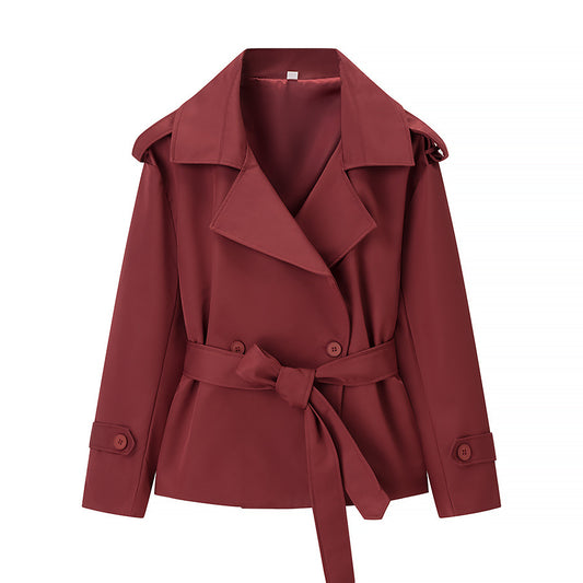 H3520 Suit collar trench coat