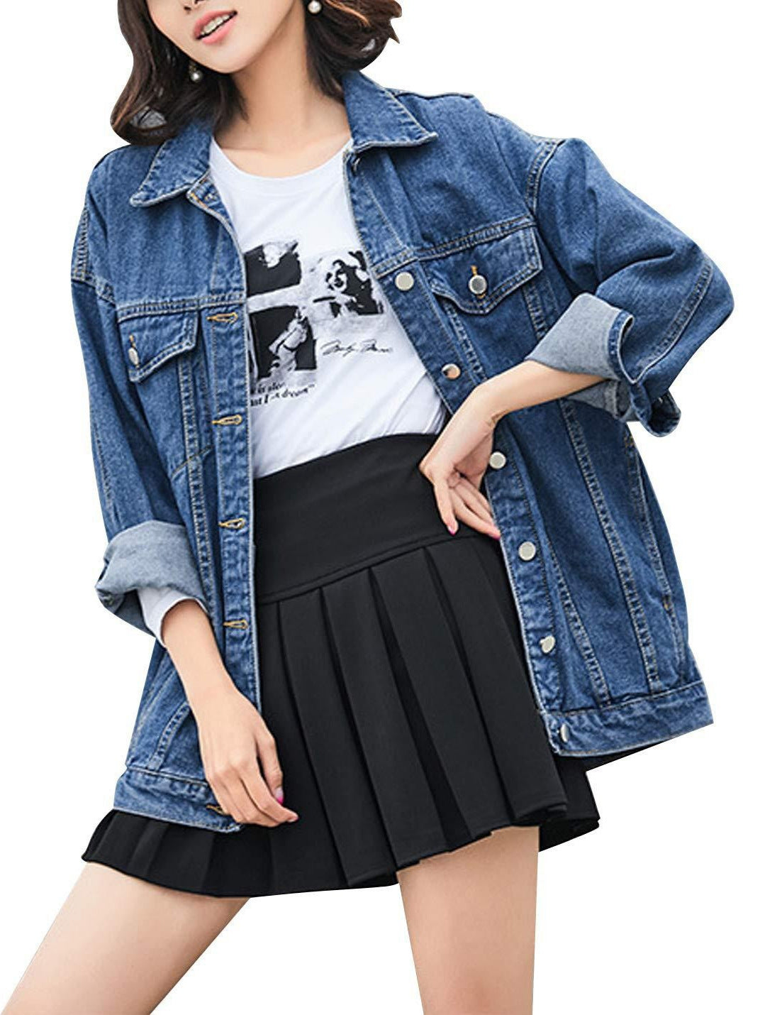 H3612 Women's denim jacket