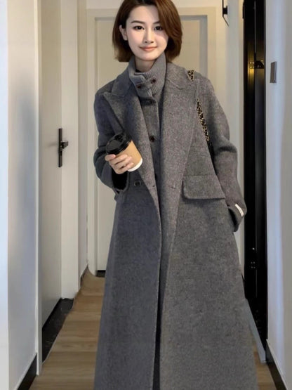 H3858 Women's cashmere coat