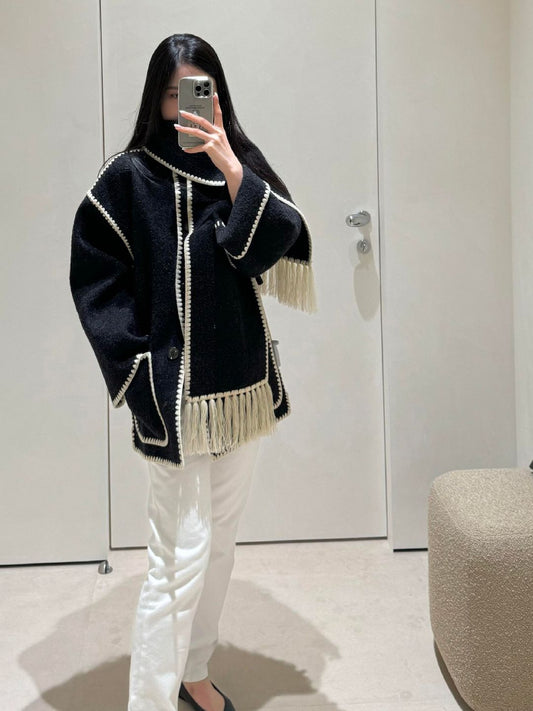 H3878 Women's cashmere coat