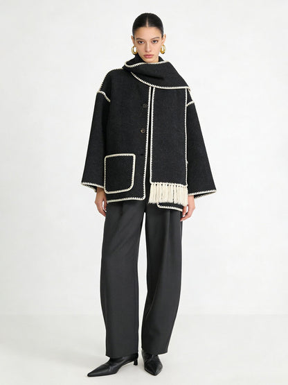 H3879 Women's cashmere coat