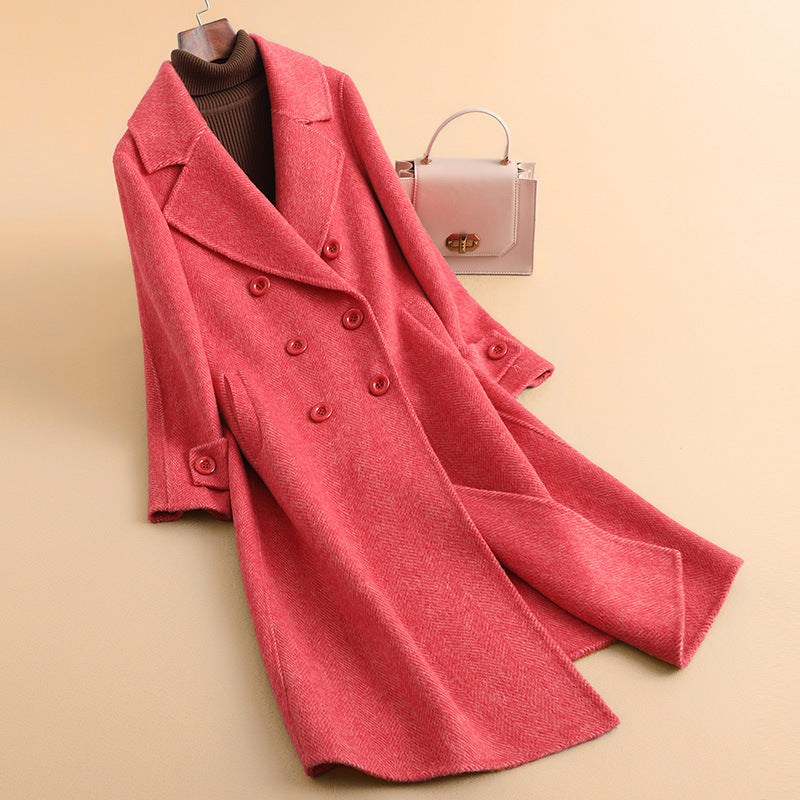 H3885 Women's cashmere coat