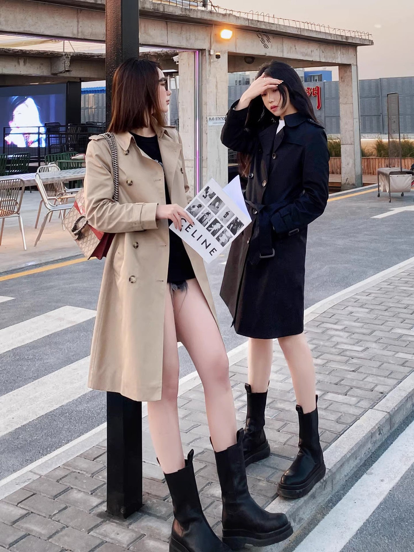 H4065 Women's trench coat