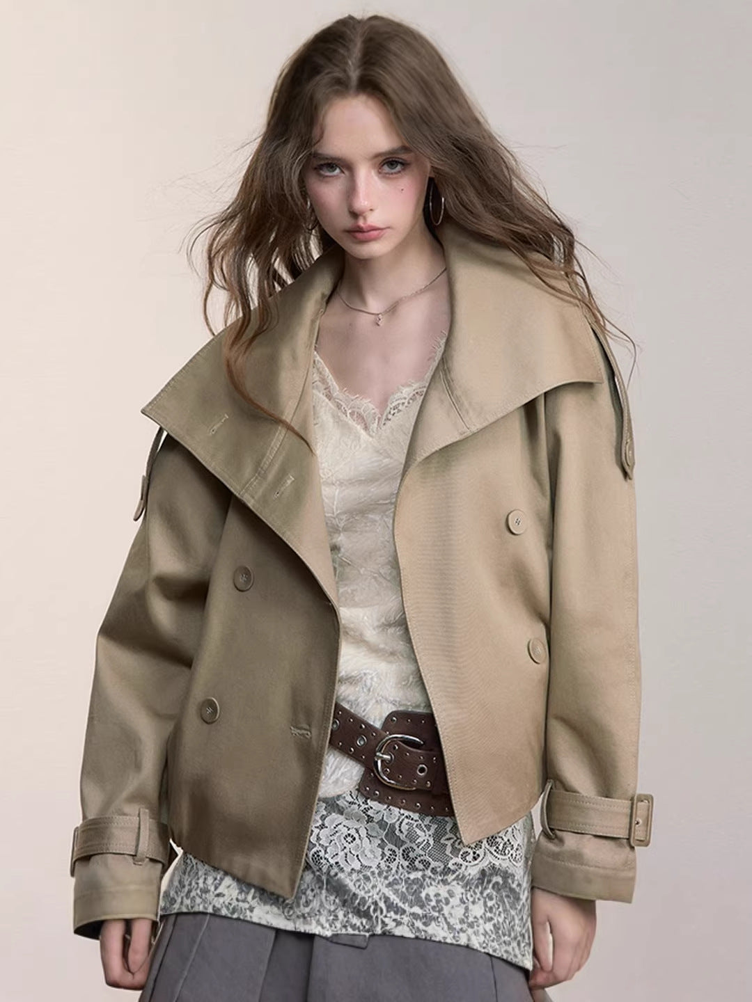 H4068 Women's trench coat