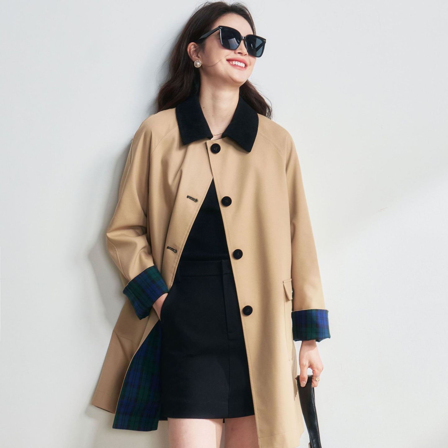 H4152 cashmere trench coat