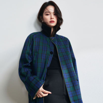 H4128 cashmere trench coat