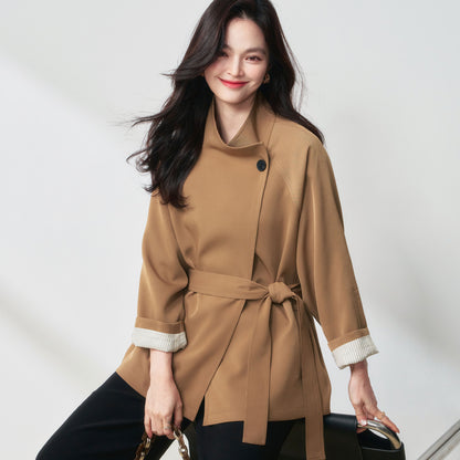 H4131 cashmere trench coat