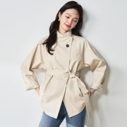H4131 cashmere trench coat