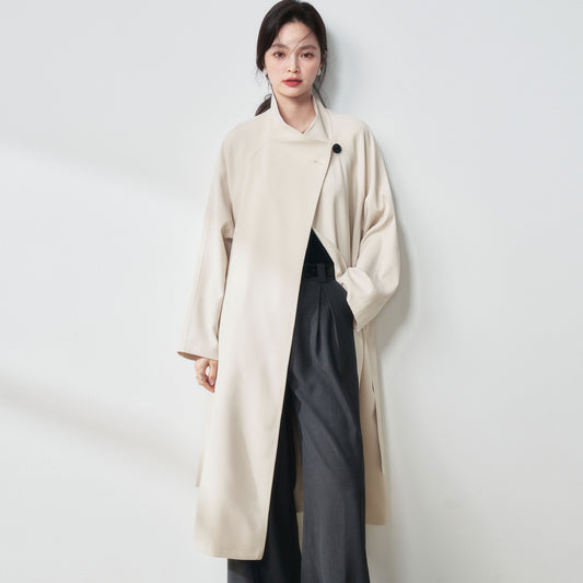H4131 cashmere trench coat