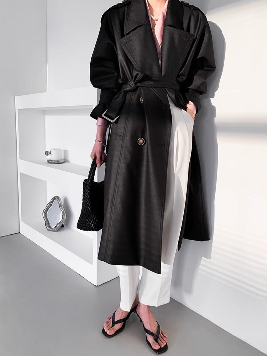 H4146 cashmere trench coat