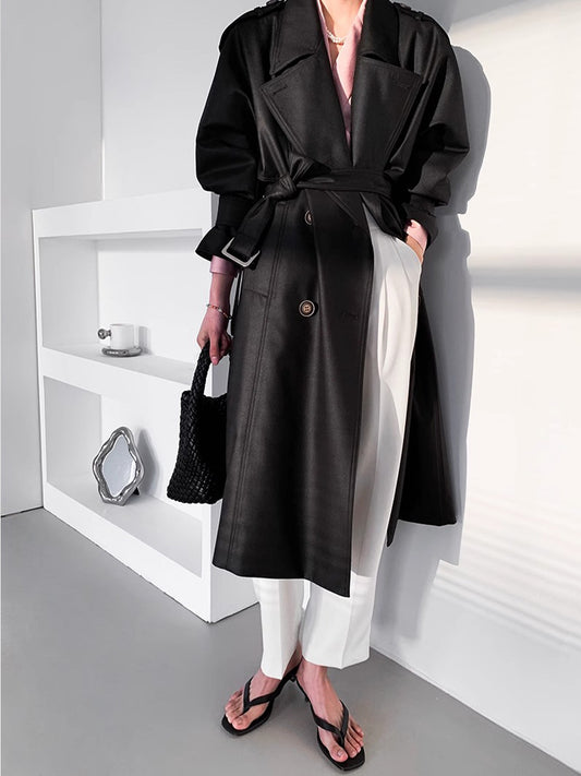 H4147 cashmere trench coat
