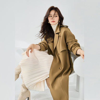 H4143 cashmere trench coat