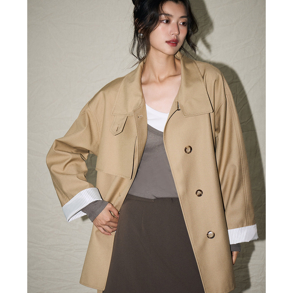 H4141 cashmere trench coat