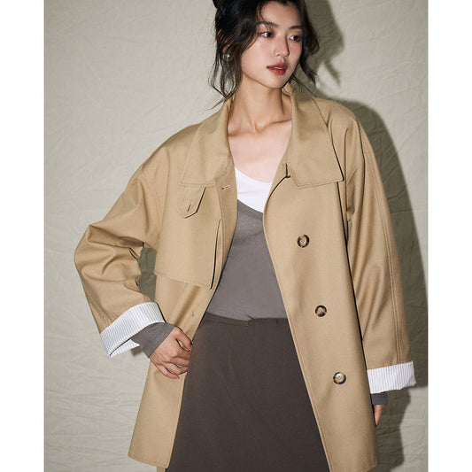 H4141 cashmere trench coat