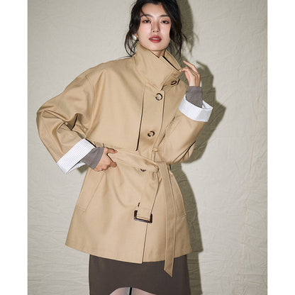 H4139 cashmere trench coat