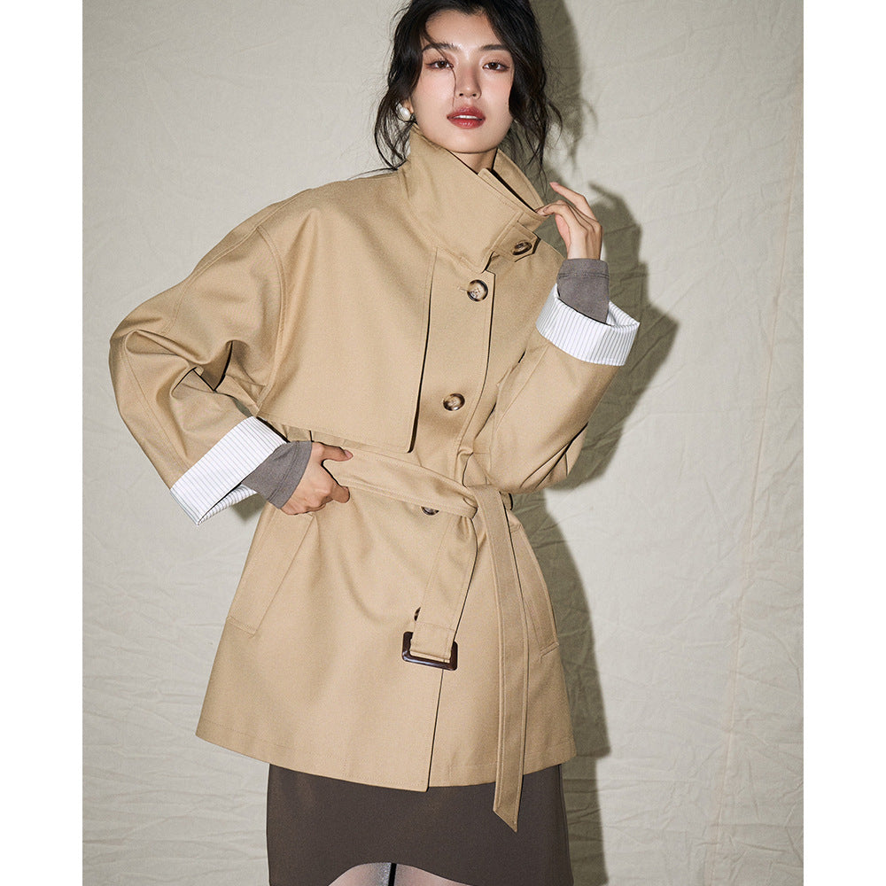 H4141 cashmere trench coat