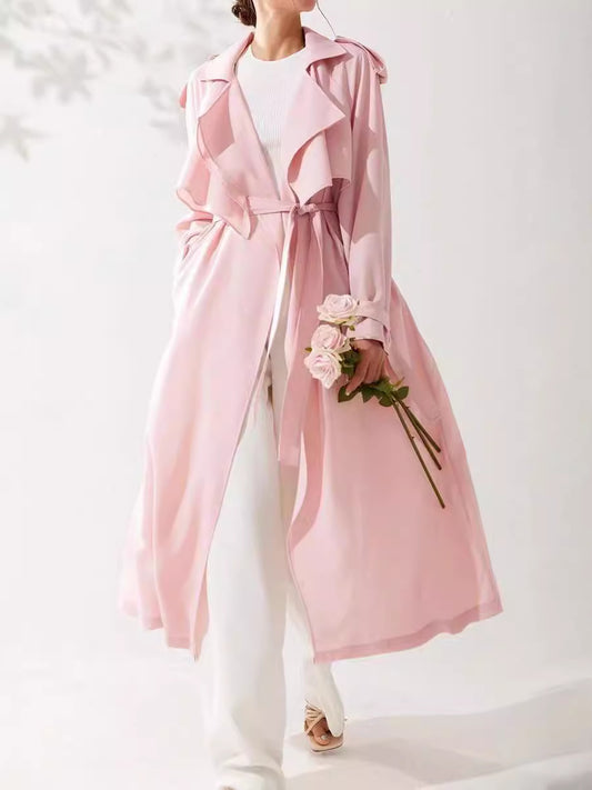 H4161 cashmere trench coat