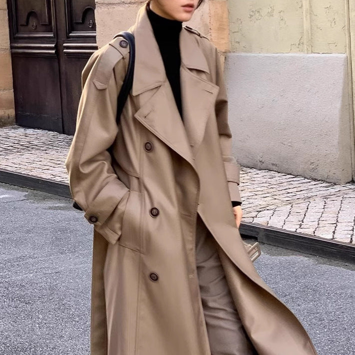 H4163 cashmere trench coat