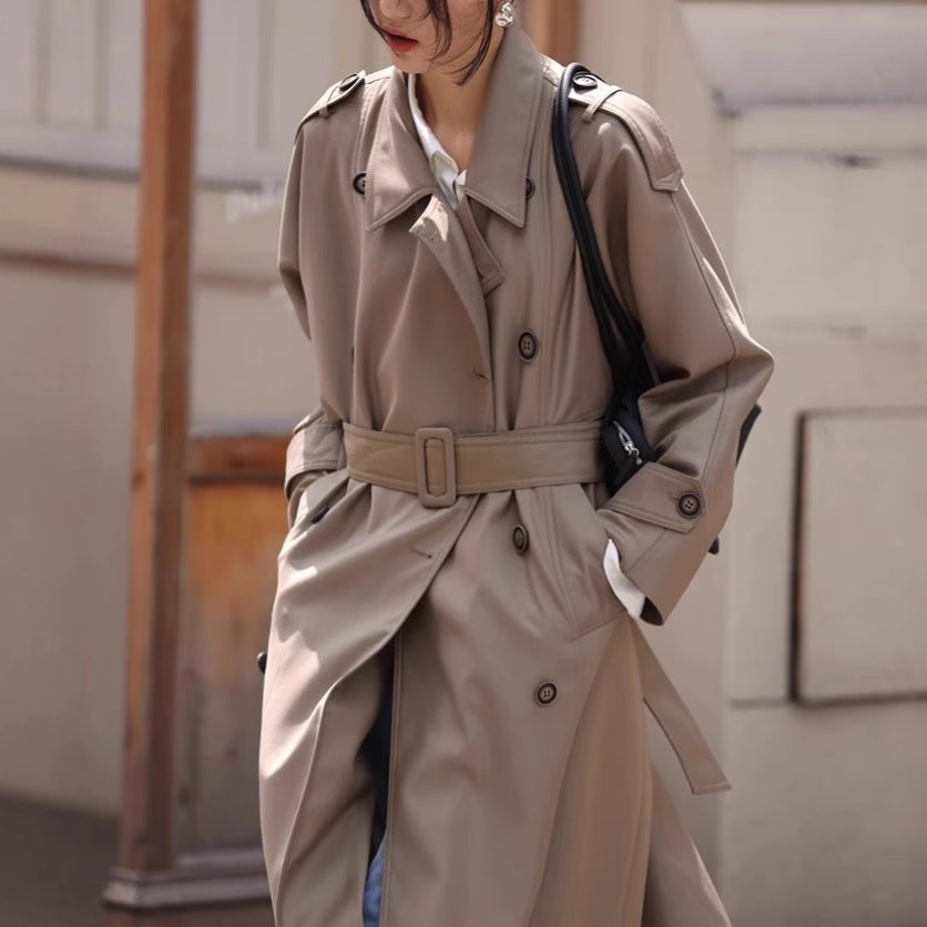 H4164 cashmere trench coat