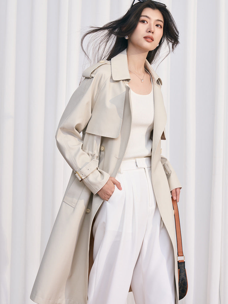 H4166 cashmere trench coat
