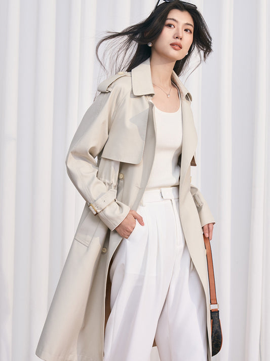 H4166 cashmere trench coat