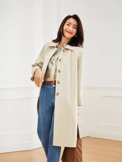 H4168 cashmere trench coat