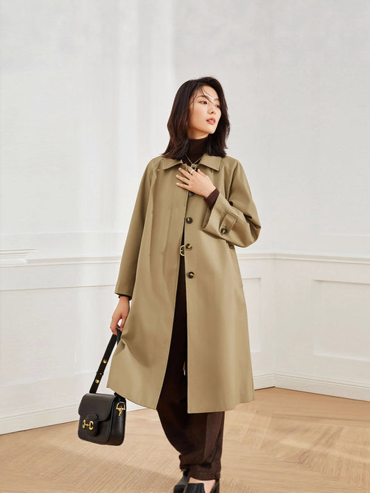 H4169 cashmere trench coat