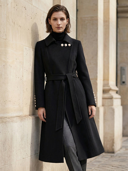 H4173 cashmere trench coat