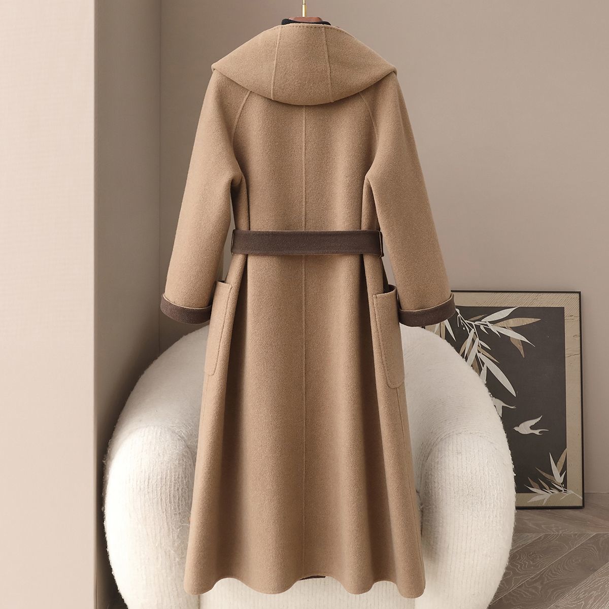 H4418 Women's cashmere coat