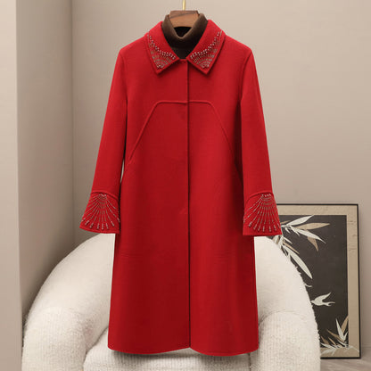 H4425 Women's cashmere coat