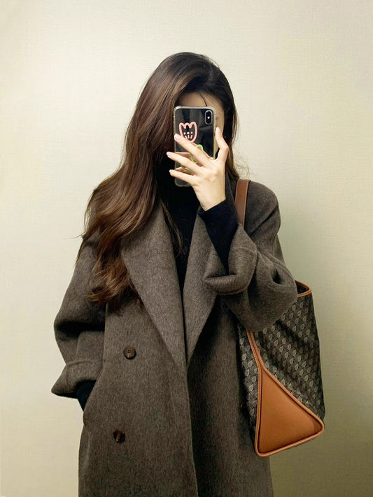H4429 Women's cashmere coat