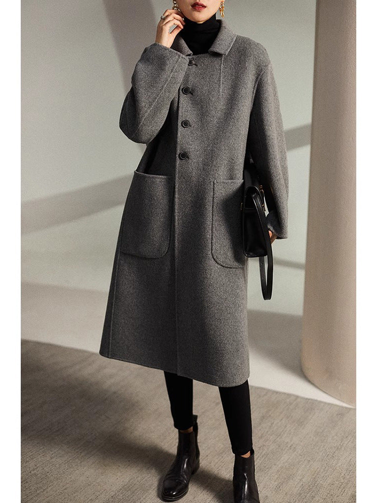 H4444 Women's cashmere coat