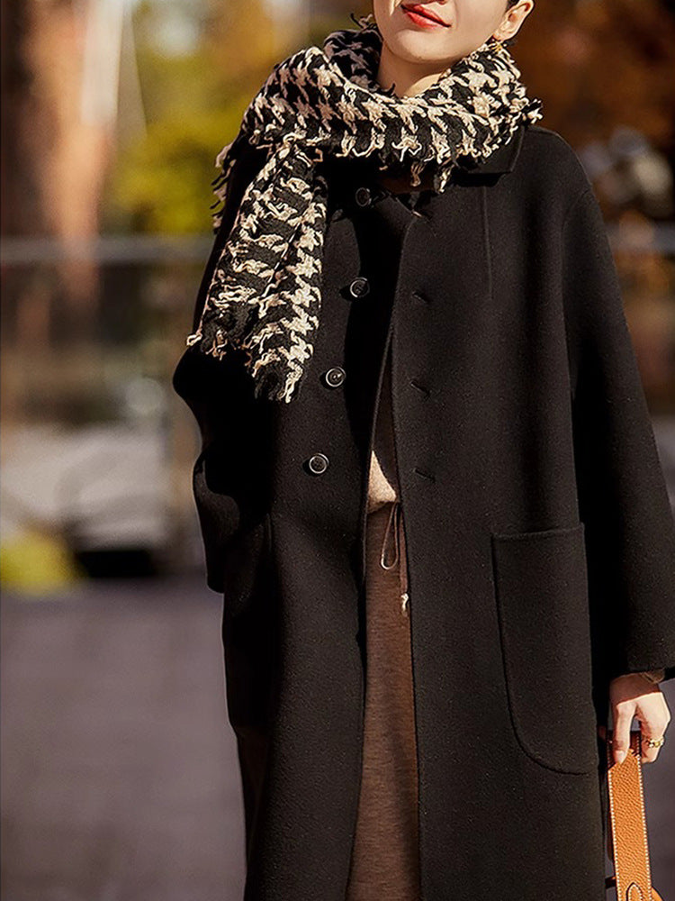 H4446 Women's cashmere coat