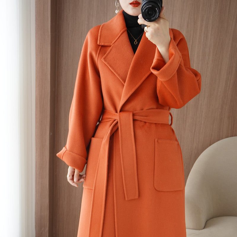 H4455 Women's cashmere coat