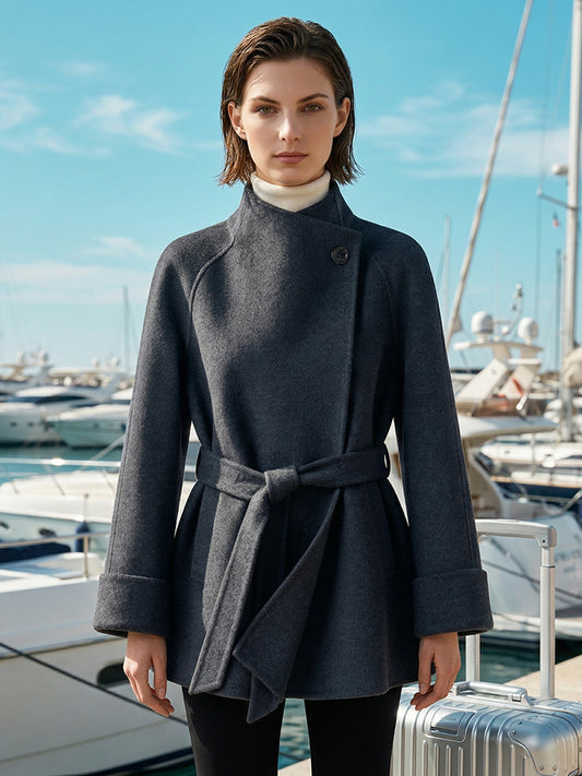 H4485 Women's cashmere coat