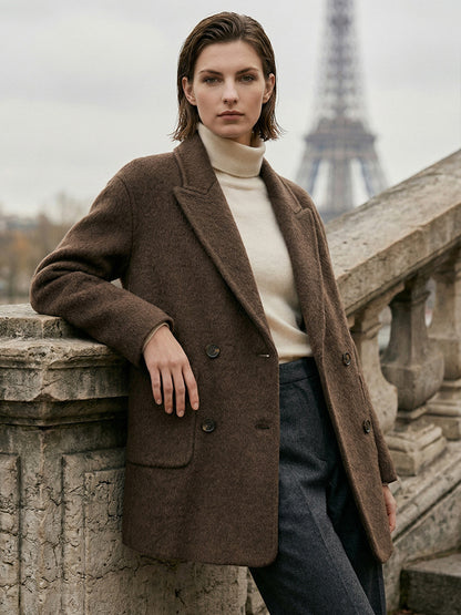 H4499 Women's cashmere coat