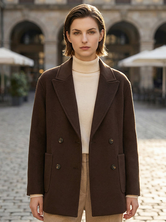 H4499 Women's cashmere coat