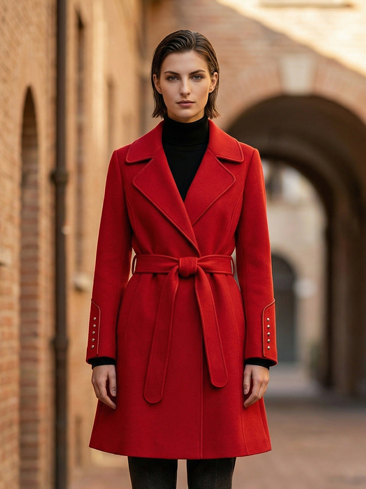 H4494 Women's cashmere coat