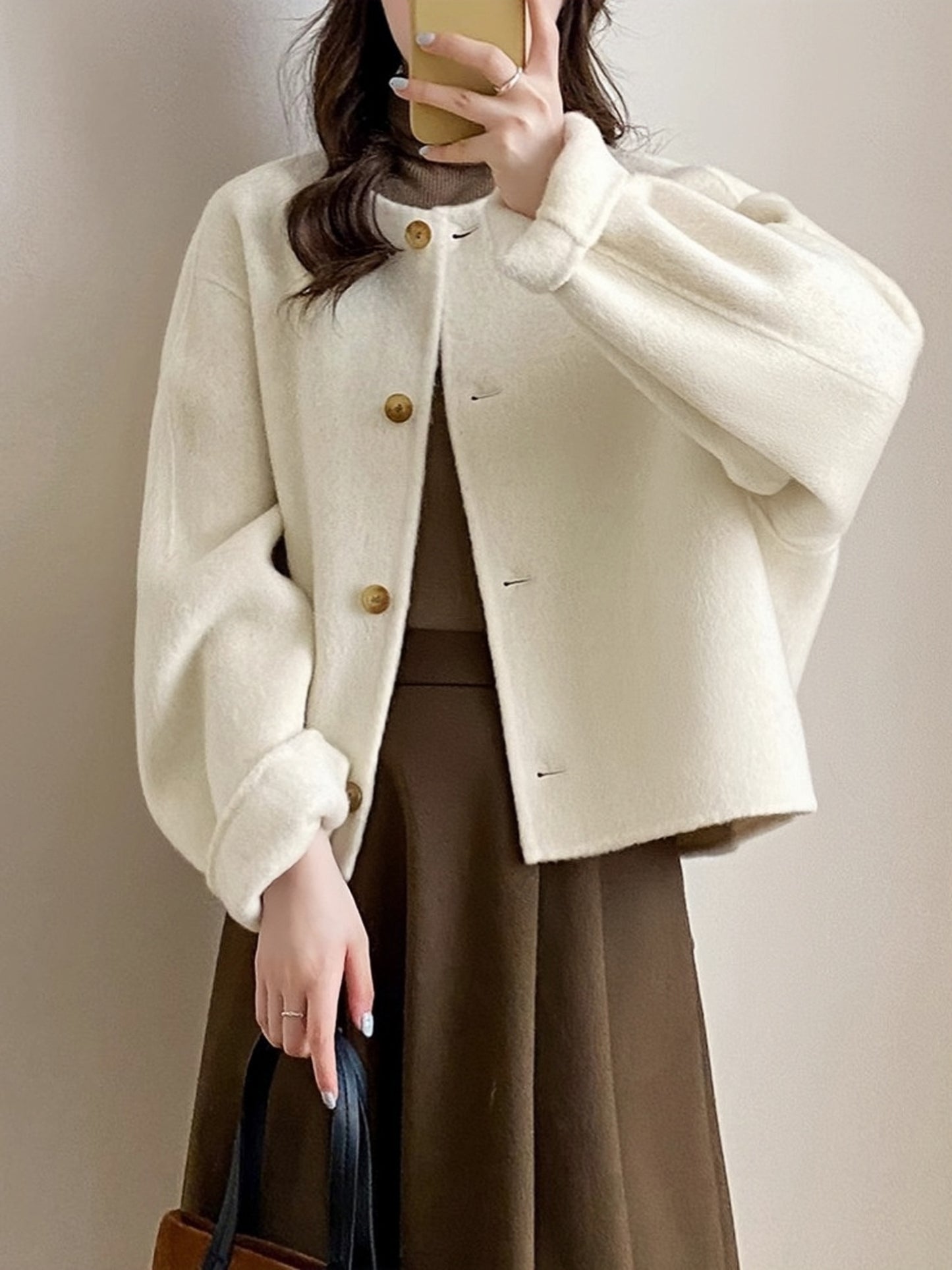 H4541 Women's wool coat