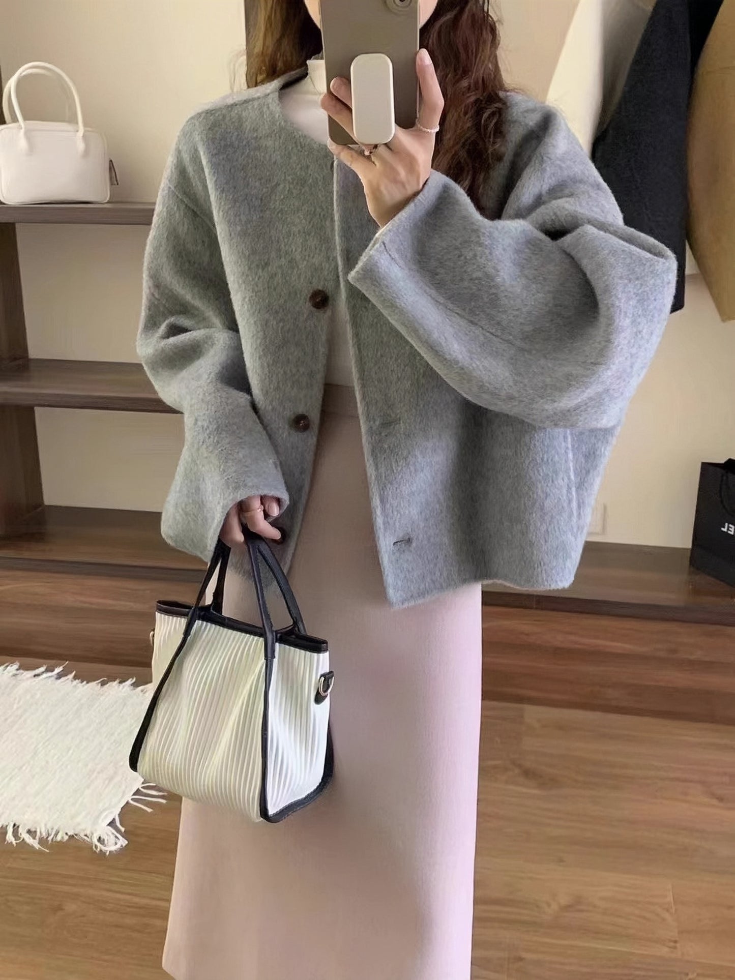 H4541 Women's wool coat