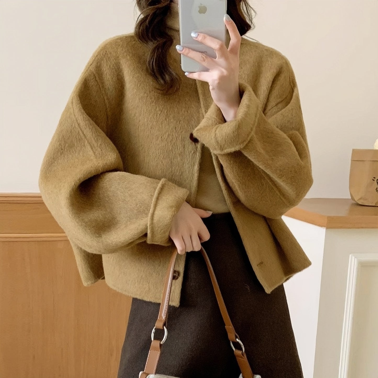 H4543 Women's wool coat