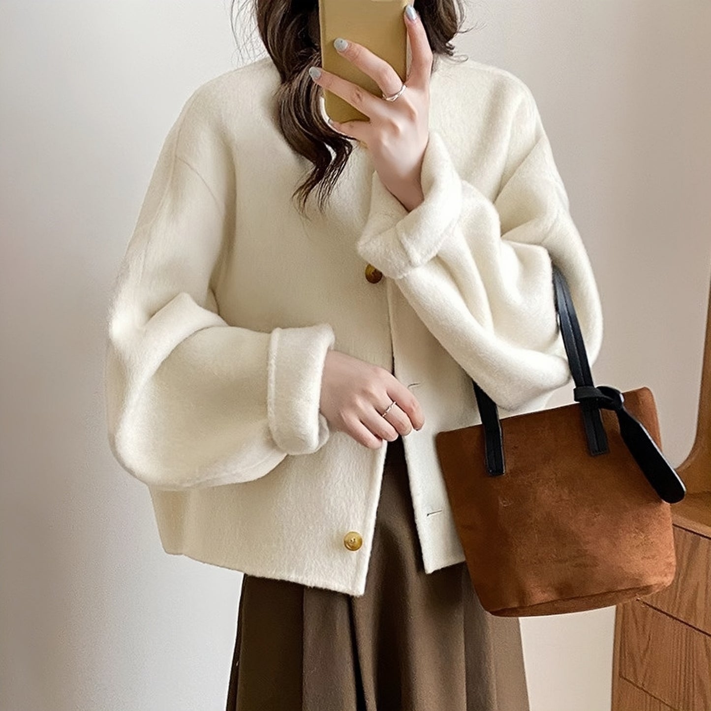 H4521 Women's wool coat