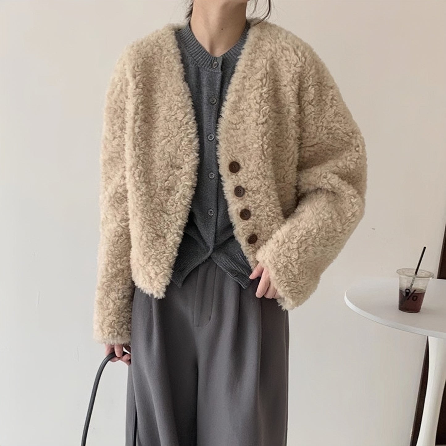 H4526 Women's wool coat