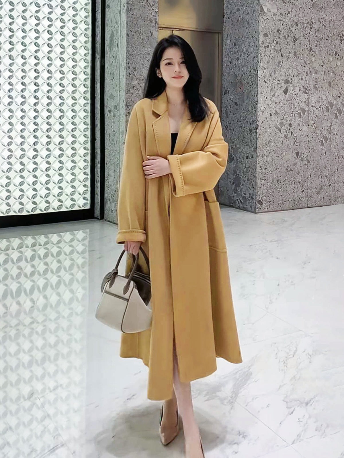 H4741 Women's cashmere coat
